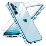 LeYi for Samsung Galaxy A54 5G Case: with Tempered Glass Screen Protector [2 Pcs]+ Full Camera Lens Protection