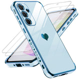 LeYi for Samsung Galaxy A35 5G Case: with Tempered Glass Screen Protector [2 Pcs]+ Full Camera Lens Protection