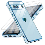 LeYi for Google Pixel 7A Case: with Tempered Glass Screen Protector [2 Pcs]+ Full Camera Lens Protection