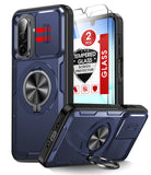 LeYi for Samsung Galaxy A17/A16/A26-5G Phone Case: Samsung A17 5G Case with Screen Protector X 2, Slide Camera Cover with Magnetic Stand, Heavy Duty Shockproof para A 17 Case for Women Girl