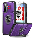 LeYi for Samsung Galaxy A17/A16/A26-5G Phone Case: Samsung A17 5G Case with Screen Protector X 2, Slide Camera Cover with Magnetic Stand, Heavy Duty Shockproof para A 17 Case for Women Girl