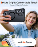 LeYi for Samsung Galaxy-S26-Ultra Case Stand: for Magsafe with Kickstand Women Rugged Protective Slim Fit Military Grade Protection Black