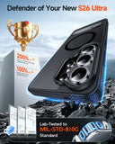 LeYi for Samsung Galaxy-S26-Ultra Case Stand: for Magsafe with Kickstand Women Rugged Protective Slim Fit Military Grade Protection Black