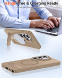 LeYi for Samsung Galaxy-S26-Ultra Case Stand: for Magsafe with Kickstand Women Rugged Protective Slim Fit Military Grade Protection Black