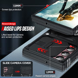 LeYi for Samsung Galaxy S22 Ultra Phone Case, with Camera Lens Cover Slider, Ring Stand Holder Military Grade Protective Shockproof Armour Cover for Samsung S22 Ultra