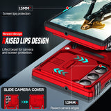 LeYi for Samsung Galaxy S22 Ultra Phone Case, with Camera Lens Cover Slider, Ring Stand Holder Military Grade Protective Shockproof Armour Cover for Samsung S22 Ultra