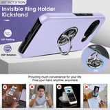 LeYi for Google Pixel 10A Case with Glass Screen Protector and Lens Protector, Shockproof Heavy Duty Protective Slim Fit Google Pixel 10A Cell Phone Case Cover with Rotatable Ring Holder Magnetic Kickstand for Women