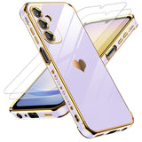 LeYi for Samsung Galaxy A25 5G Case: with Tempered Glass Screen Protector [2 Pcs]+ Full Camera Lens Protection