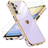 LeYi for Samsung Galaxy A15 5G Case: with Tempered Glass Screen Protector [2 Pcs]+ Full Camera Lens Protection
