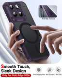 LeYi for Moto Edge 2026 Case: Compatible with Mag-Safe, Military-Grade Matte Translucent Soft-Touch Skin Funda para moto edge 2026