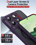 LeYi for Moto Edge 2026 Case: Compatible with Mag-Safe, Military-Grade Matte Translucent Soft-Touch Skin Funda para moto edge 2026