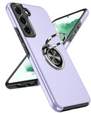 LeYi for Samsung Galaxy S22 Case, Shockproof Heavy Duty Protective Slim Fit Samsung Galaxy S22 Cell Phone Case Cover with Rotatable Ring Holder Magnetic Kickstand for Women