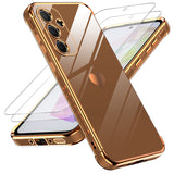 LeYi for Samsung Galaxy A35 5G Case: with Tempered Glass Screen Protector [2 Pcs]+ Full Camera Lens Protection