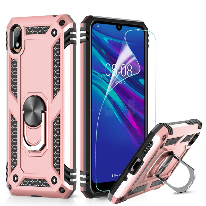 LeYi for Huawei Y5 2019 Case with Magnetic Ring Holder, Full Body Protective [Military Grade] Silicone TPU Personalised Shockproof Armour Phone Cover