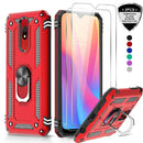 LeYi for Xiaomi Redmi 8/Redmi 8A Case with HD Screen Protector(1 Pack),Ring Holder [Military Grade] Protective Silicone Shockproof Tough Armour Cover