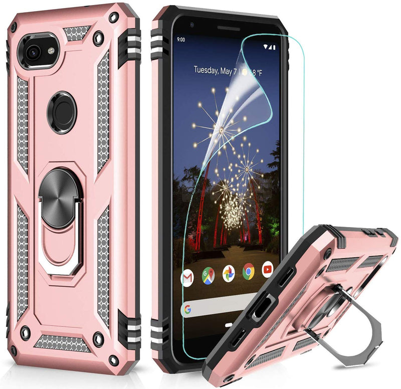 Google Pixel 3a XL Case (Not fit 3a)with HD Screen Protector,LeYi Military Grade Armor Full-Body Dual Layer Protective Phone Case