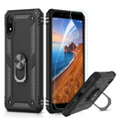 LeYi Xiaomi Redmi 7A Case and Screen Protector, Rotating Ring Holder [Military Grade] Protective Silicone TPU Personalised Shockproof Hard Armour