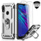 LeYi Huawei Y6 2019 Case/Honor 8A with Ring Holder, Full Body Protective Silicone TPU Shockproof Tough Armour Phone Cover and 2 Tempered Glass Screen