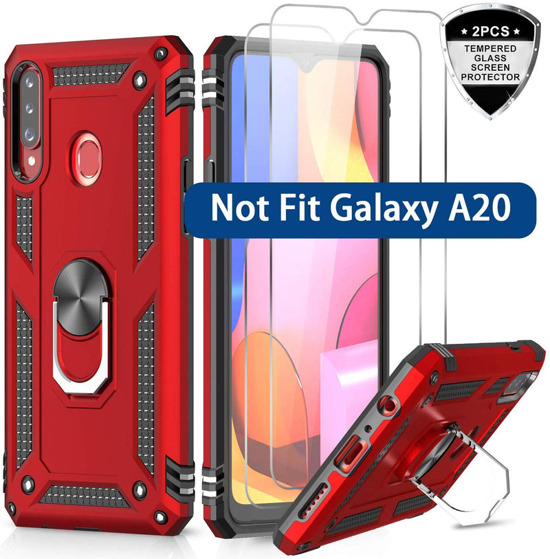 LeYi Samsung Galaxy A20S Case (Not Fit A20) with Tempered Glass Screen Protector [2 Pack], [Military Grade] Defender Protective Phone Case