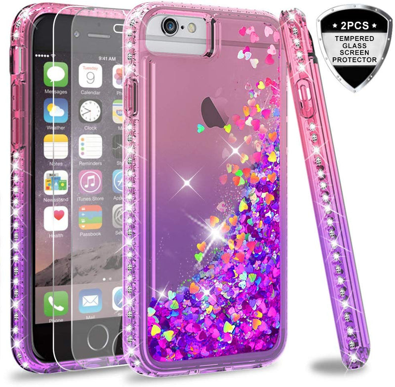 iPhone 6s / 6 Case, iPhone 7 Case, iPhone 8 Glitter Case with Tempered –  leyicase