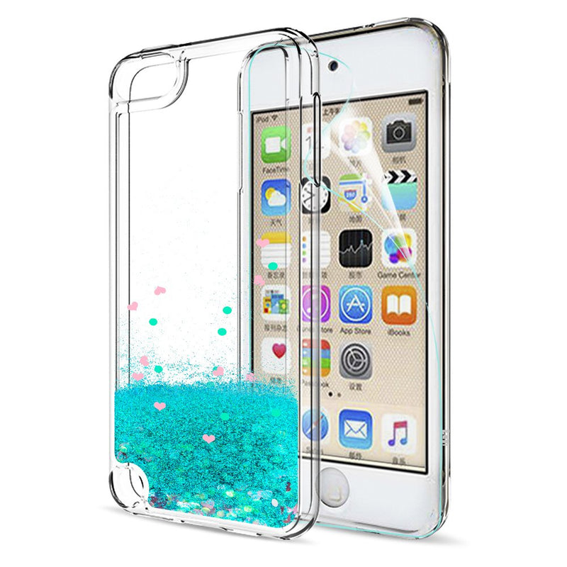 iPod Touch 7 Case, iPod Touch 6 Case, iPod Touch 5 Case , LeYi Glitter Liquid Clear Phone Case for Apple iPod Touch 7th/ 6th/ 5th Gen