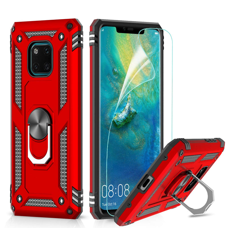 LeYi for Huawei Mate 20 Pro Case with Magnetic Ring Holder, Full Body Protective [Military Grade] Silicone Personalised Shockproof Armour Phone Cover