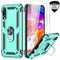 LeYi Galaxy A70/A70S Case with Ring Holder,Full Body Protective Silicone TPU Personalised Shockproof Tough Armour Phone Cover with 2 Tempered Glass