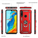 LeYi Huawei P30 Lite Case with Ring Holder Kickstand, Full Body Protective Silicone TPU Shockproof Tough Armour Hard Phone Cover and 2 Tempered Glass