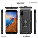 LeYi Xiaomi Redmi 7A Case and Screen Protector, Rotating Ring Holder [Military Grade] Protective Silicone TPU Personalised Shockproof Hard Armour