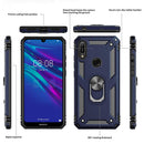 LeYi Huawei Y6 2019 Case/Honor 8A with Ring Holder, Full Body Protective Silicone TPU Shockproof Tough Armour Phone Cover and 2 Tempered Glass Screen