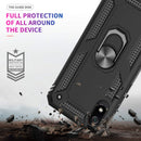 LeYi Xiaomi Redmi 7A Case and Screen Protector, Rotating Ring Holder [Military Grade] Protective Silicone TPU Personalised Shockproof Hard Armour