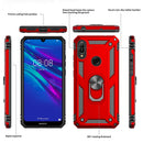 LeYi Huawei Y6 2019 Case/Honor 8A with Ring Holder, Full Body Protective Silicone TPU Shockproof Tough Armour Phone Cover and 2 Tempered Glass Screen