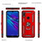 LeYi Huawei Y6 2019 Case/Honor 8A with Ring Holder, Full Body Protective Silicone TPU Shockproof Tough Armour Phone Cover and 2 Tempered Glass Screen