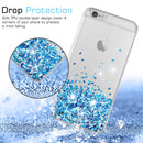 iPhone 8 Plus Case, iPhone 7 Plus Case, iPhone 6 Plus Clear Glitter Case with Tempered Glass Screen Protector [2 Pack] for Girls , LeYi Phone Case