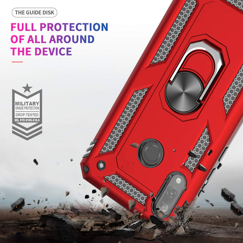 LeYi for Huawei P Smart 2019/Honor 10 Lite Case with Ring Holder,Military Grade Protective Silicone TPU Shockproof Hard Armour Phone Cover