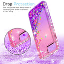 iPhone 6s / 6 Case, iPhone 7 Case, iPhone 8 Glitter Case with Tempered Glass Screen Protector [2Pack] ,LeYi Moving Quicksand Clear Case