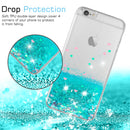 iPhone 8 Plus Case, iPhone 7 Plus Case, iPhone 6 Plus Clear Glitter Case with Tempered Glass Screen Protector [2 Pack] for Girls , LeYi Phone Case