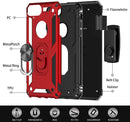 iPhone 8 Plus Case, iPhone 7 Plus Case, iPhone 6 Plus Case with Tempered Glass Screen Protector, LeYi Military Grade Phone Case , Red