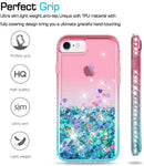 iPhone 6s / 6 Case, iPhone 7 Case, iPhone 8 Glitter Case with Tempered Glass Screen Protector [2Pack] ,LeYi Moving Quicksand Clear Case