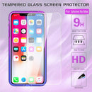 LeYi Case for iPhone XS Max with Glass Screen Protector [2 pack], Glitter Liquid Flowing Clear Transparent Diamond Personalise TPU Gel Silicone