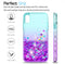 LeYi Case for iPhone XR with Glass Screen Protector [2 pack], Glitter Liquid Flowing Clear Transparent Diamond Personalise TPU Gel Silicone Shockproof