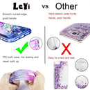 LeYi Case for iPhone XR with Glass Screen Protector [2 pack], Glitter Liquid Flowing Clear Transparent Diamond Personalise TPU Gel Silicone Shockproof