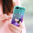 iPhone 5S Case, iPhone SE Case with [2 Pack] Tempered Glass Screen Protector, LeYi Glitter Bling Liquid Quicksand TPU Protective Case