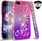 iPhone 5S Case, iPhone SE Case with [2 Pack] Tempered Glass Screen Protector, LeYi Glitter Bling Liquid Quicksand TPU Protective Case