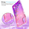 LeYi Case for iPhone XR with Glass Screen Protector [2 pack], Glitter Liquid Flowing Clear Transparent Diamond Personalise TPU Gel Silicone Shockproof