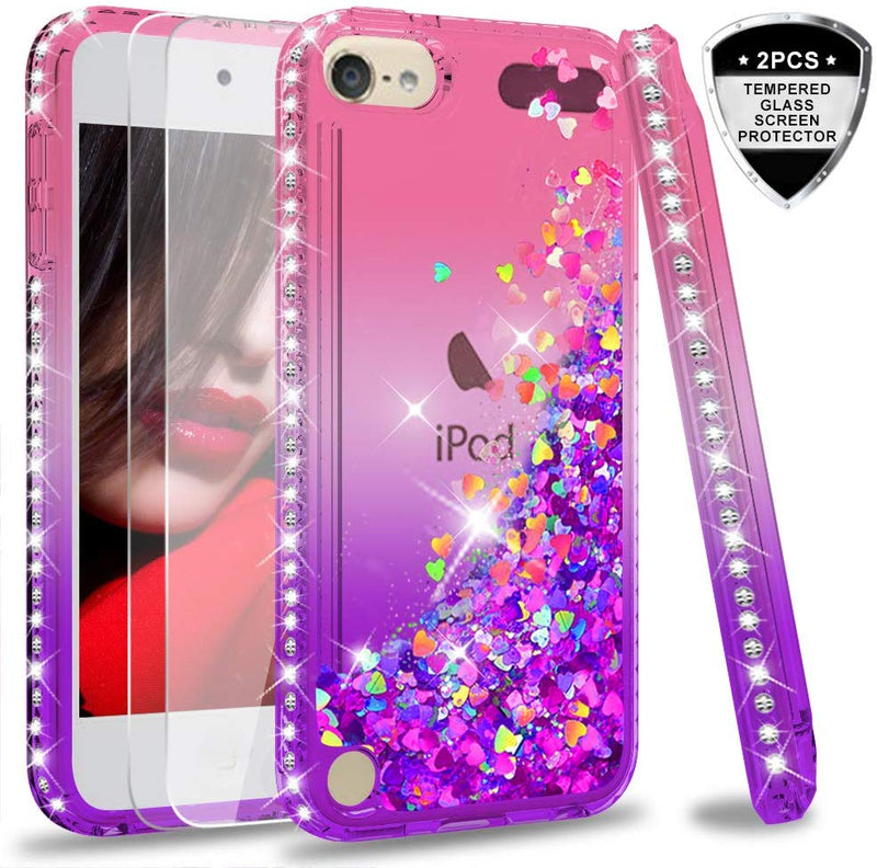 iPod Touch 7 Case, iPod Touch 6 Case, iPod Touch 5 Case , LeYi Glitter Liquid Clear Phone Case for Apple iPod Touch 7th/ 6th/ 5th Gen