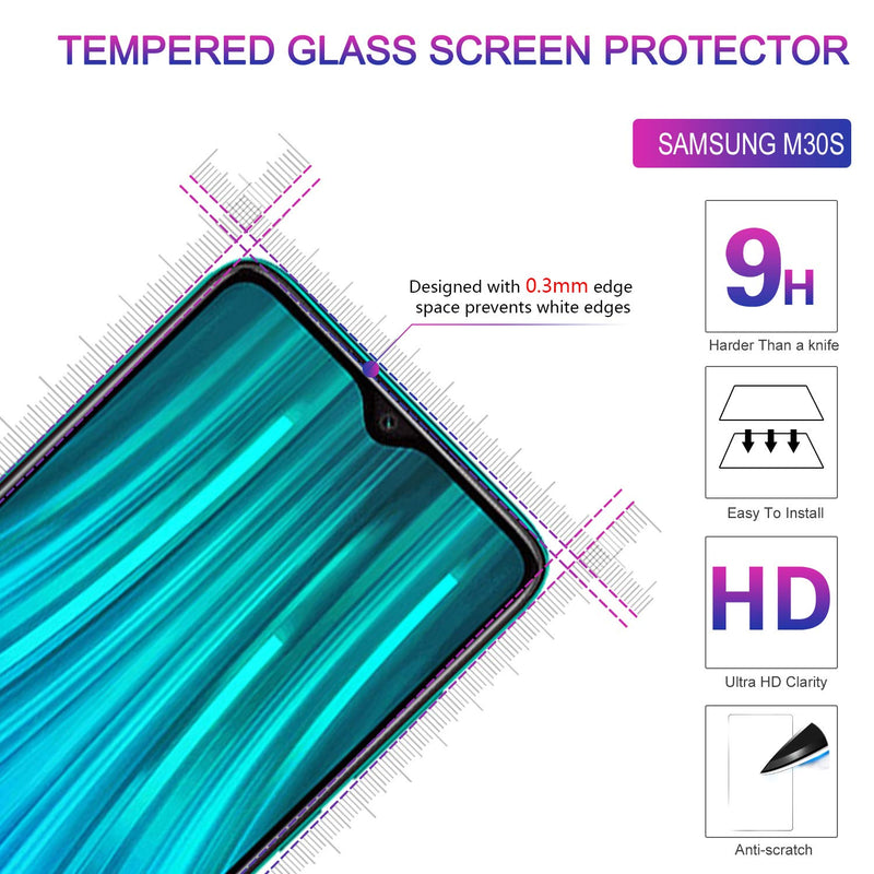 LeYi for Xiaomi Redmi Note 8 Pro Case and Tempered Glass Screen Protector(2 Pack),Ring Holder [Military Grade] Protective Silicone TPU Shockproof